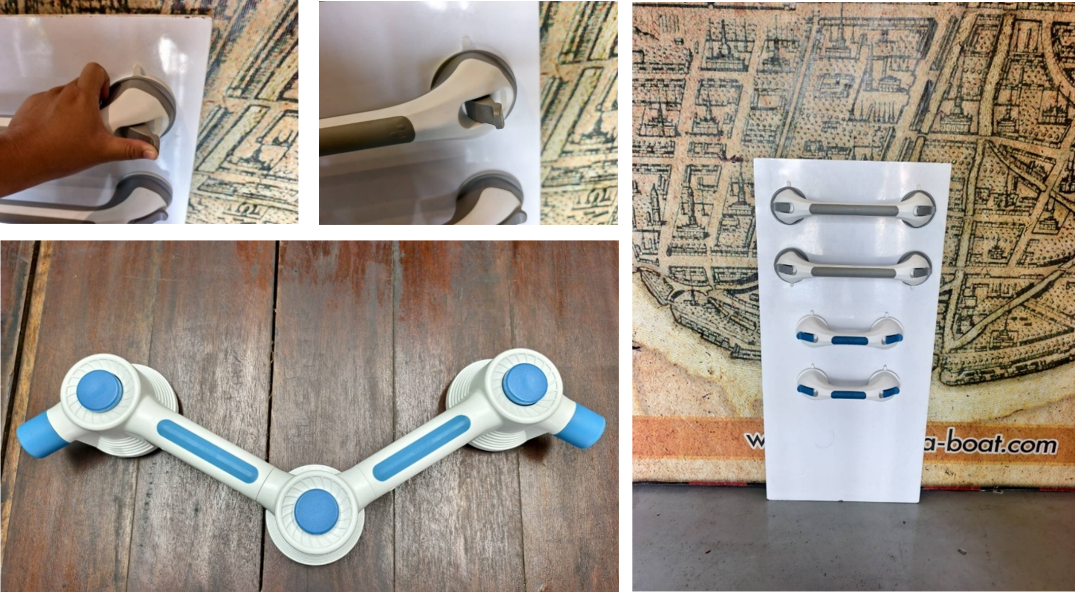 Shower grab bar with suction cups - main product photo